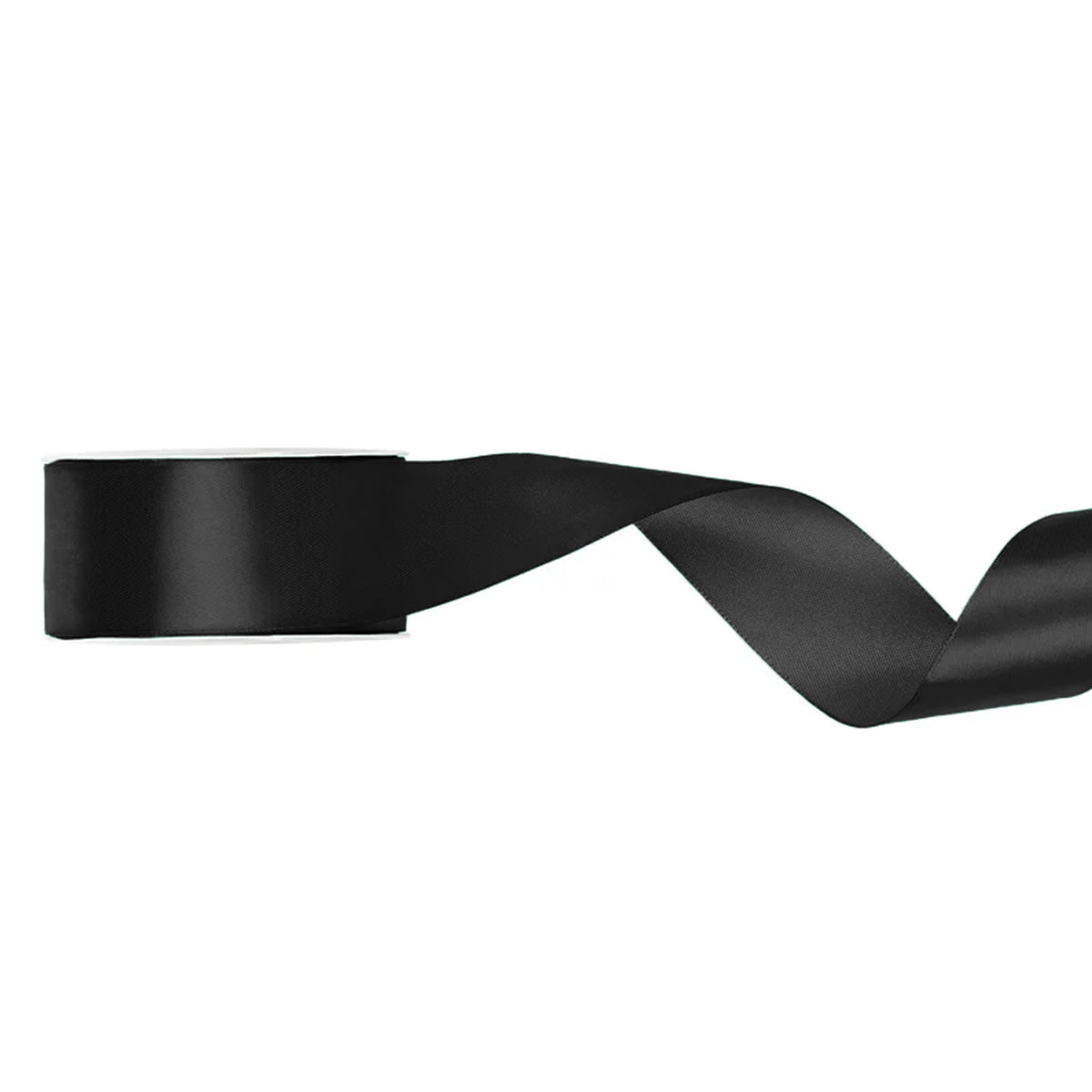 1 Ballonband - Satin - 25mm - Schwarz