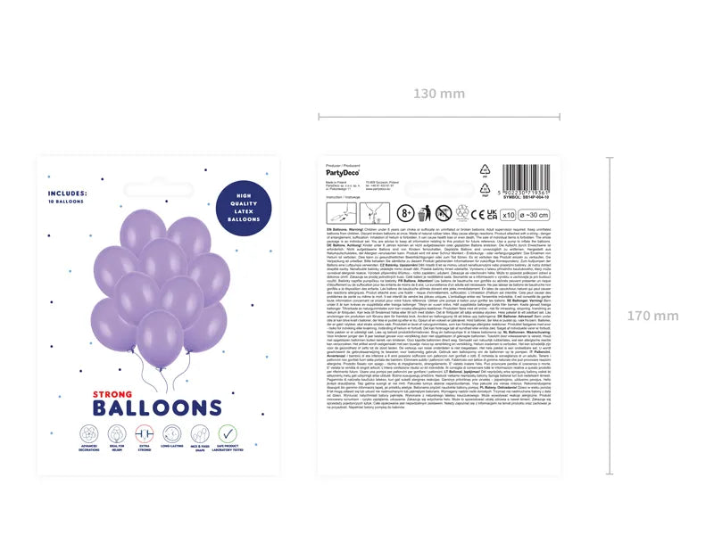 10 Luftballons - Ø 30cm - Pastel Lavender Blue