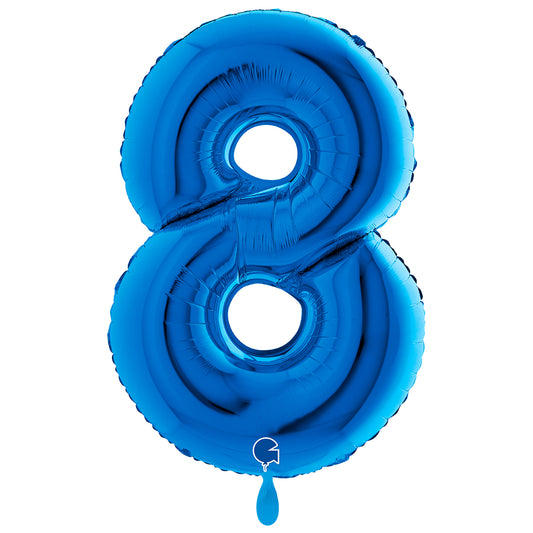 1 Balloon XXL - Number 8 - Blue