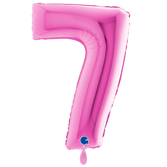 1 Balloon XXL - Number 7 - Fuxia