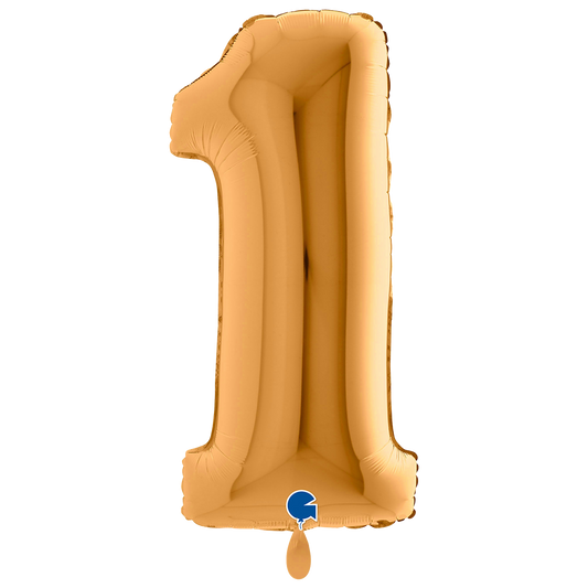 1 Balloon XXL - Number 1 - Sunset Gold