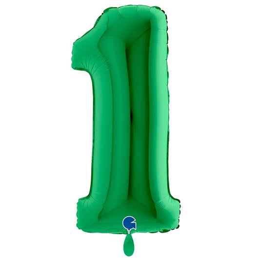 1 Balloon XXL - Number 1 - Green