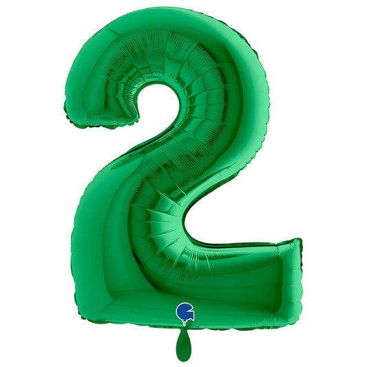 1 Balloon XXL - Number 2 - Green