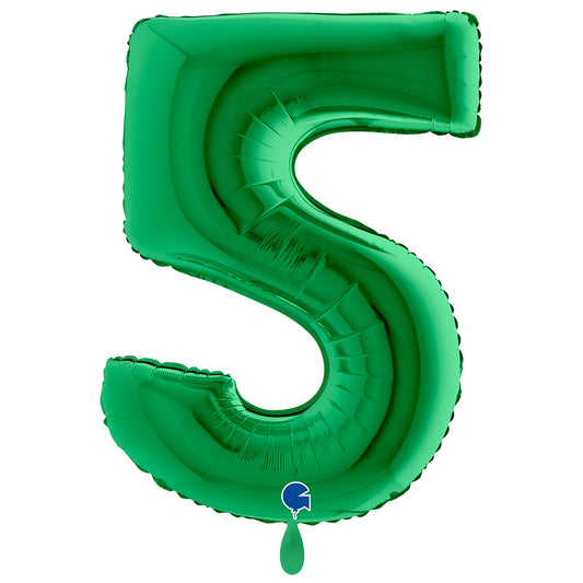 1 Balloon XXL - Number 5 - Green