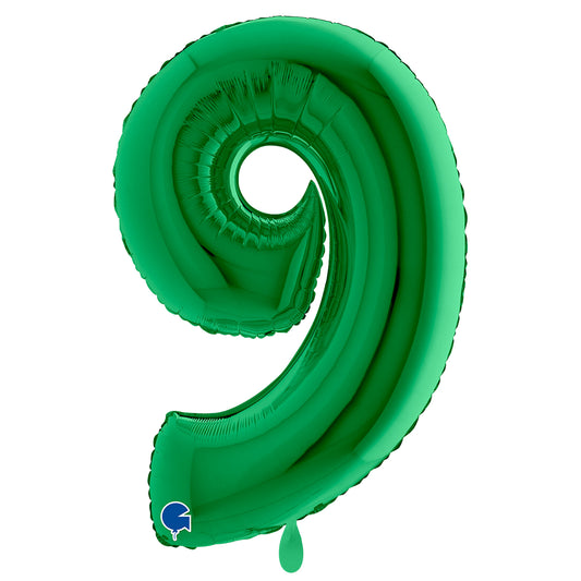 1 Balloon XXL - Number 9 - Green