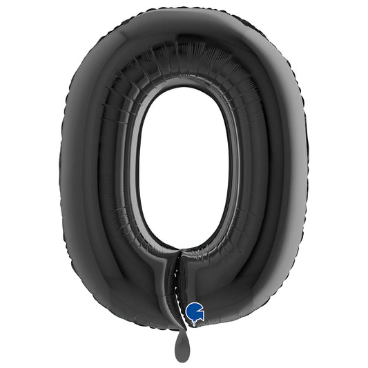1 Balloon XXL - Number 0 - Black