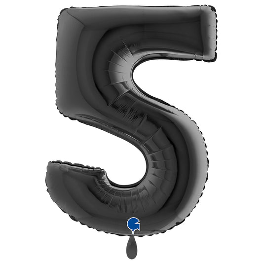 1 Balloon XXL - Number 5 - Black