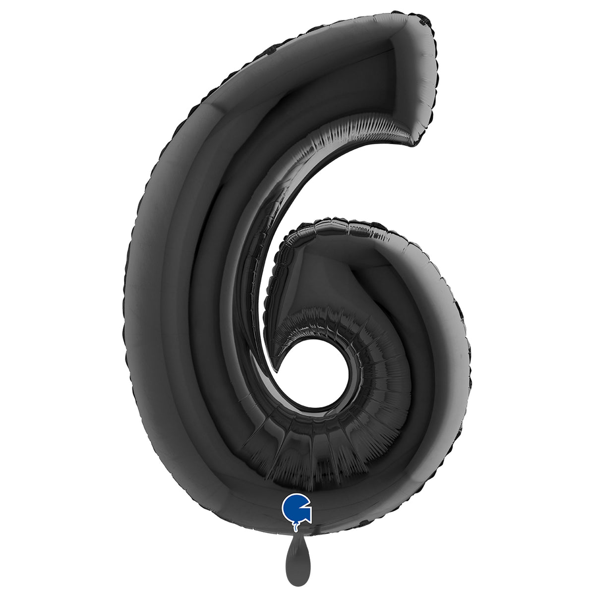 1 Balloon XXL - Number 6 - Black