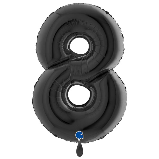 1 Balloon XXL - Number 8 - Black