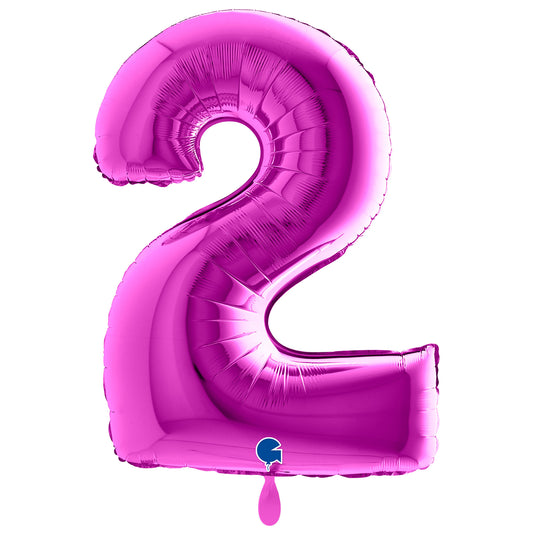 1 Balloon XXL - Number 2 - Purple