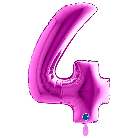 1 Balloon XXL - Number 4 - Purple