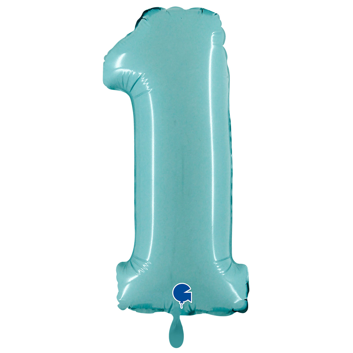 1 Balloon XXL - Number 1 - Pastel Blue