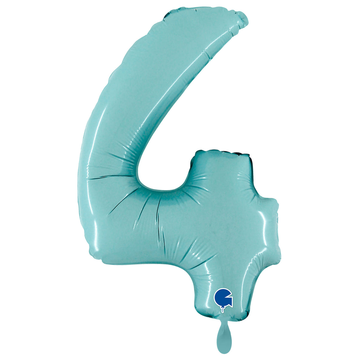 1 Balloon XXL - Number 4 - Pastel Blue