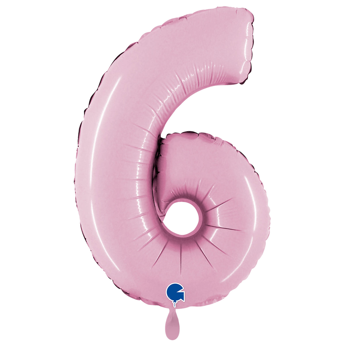 1 Balloon XXL - Number 6 - Pastel Pink