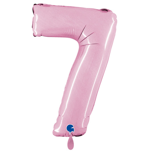 1 Balloon XXL - Number 7 - Pastel Pink