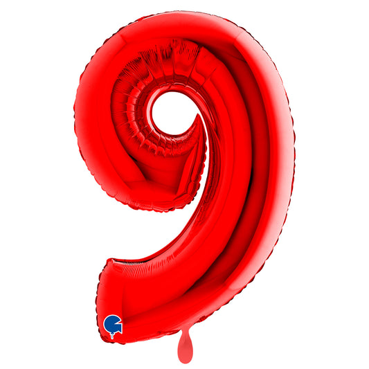 1 Balloon XXL - Number 9 - Red