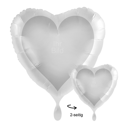 1 Ballon mit Foto - Herzballon