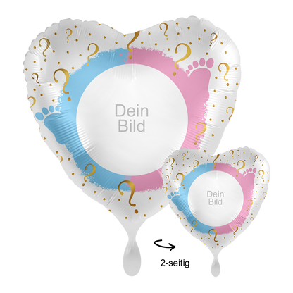 1 Ballon mit Foto - Gender Party