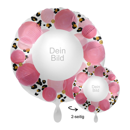 1 Ballon mit Foto - Baby Girl Leopard