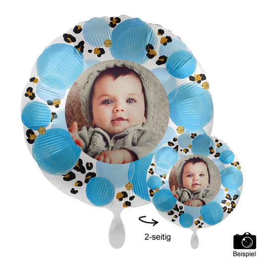 1 Ballon mit Foto - Baby Boy Leopard