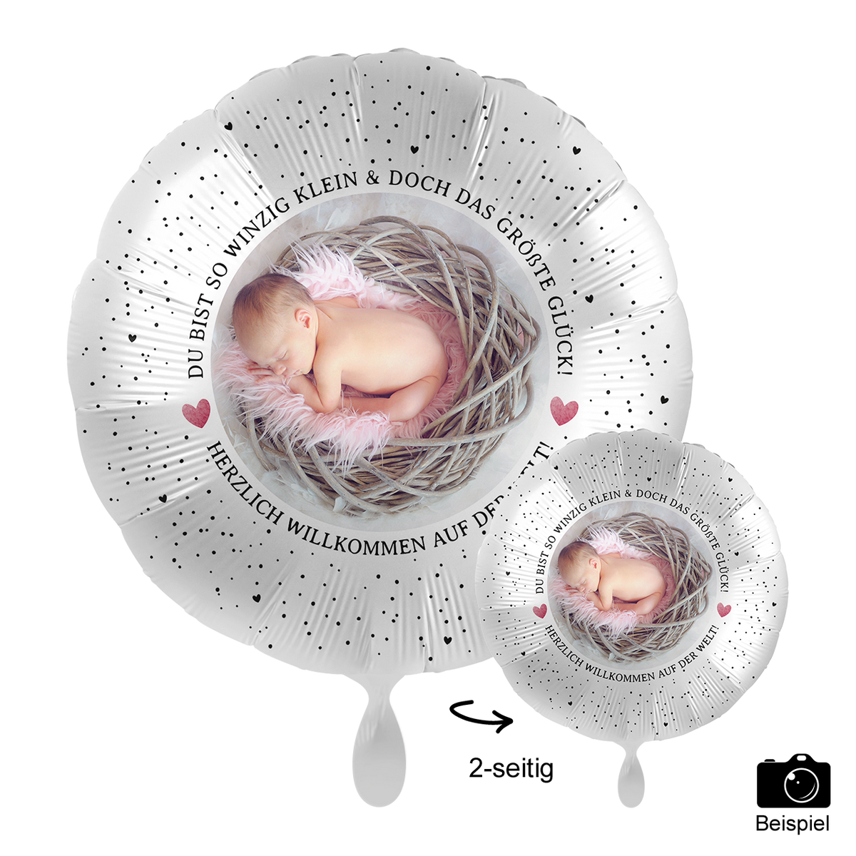 1 Ballon mit Foto - Little Cute Baby Girl