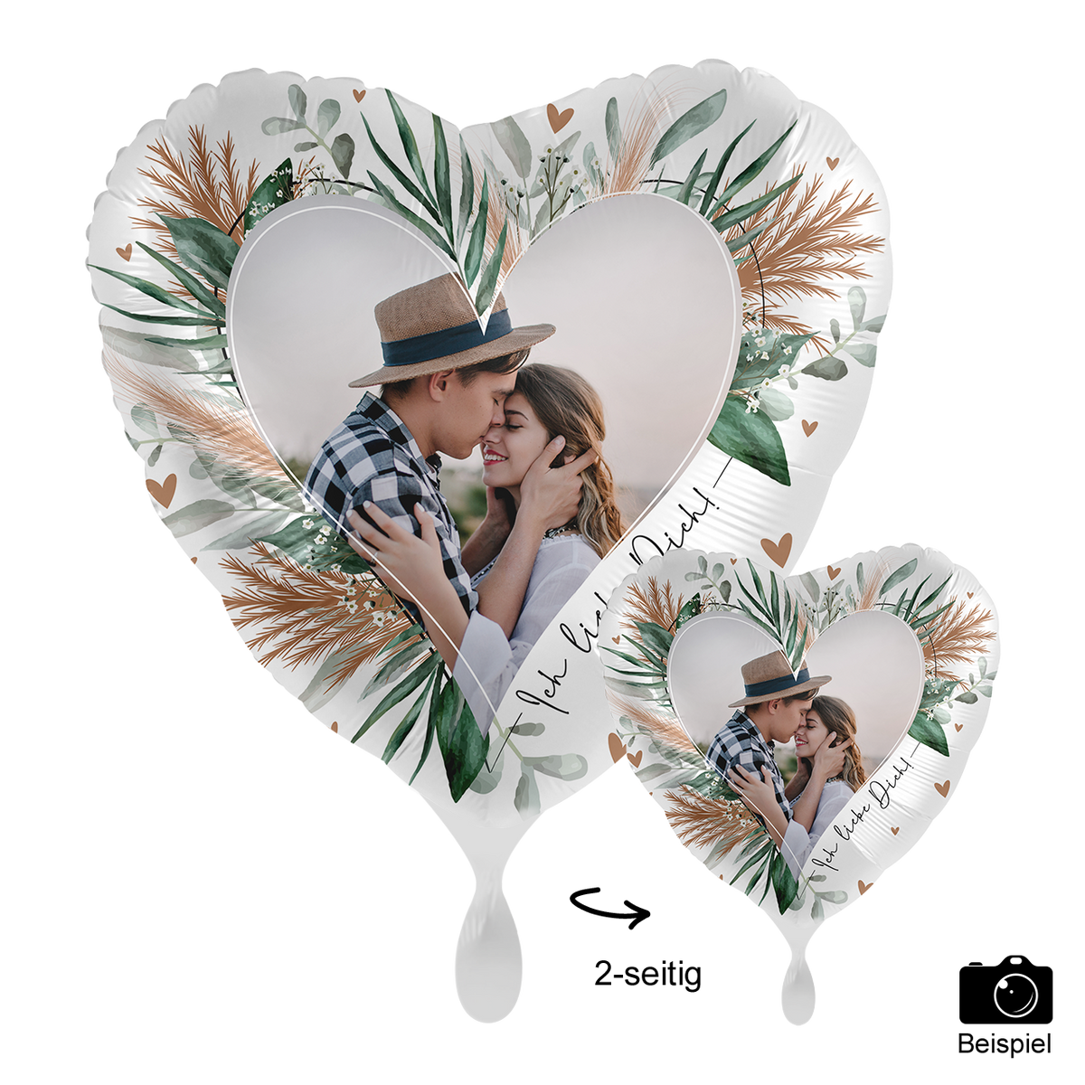 1 Ballon mit Foto - Boho Love