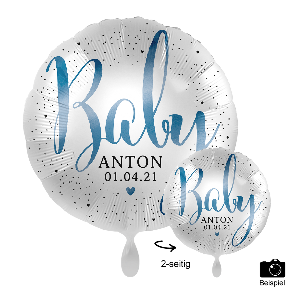 1 Ballon mit Text - Little Cute Baby Boy