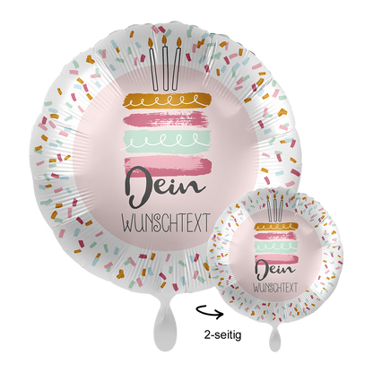 1 Ballon mit Text - Happy Day Cake