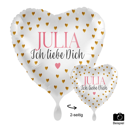 1 Ballon mit Text - Ich liebe Dich