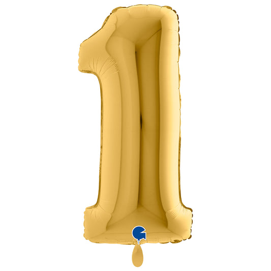 1 Balloon XXL - Number 1 - Gold