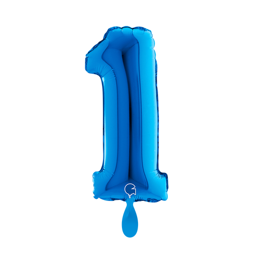 1 Balloon XS - Number 1 - Blue