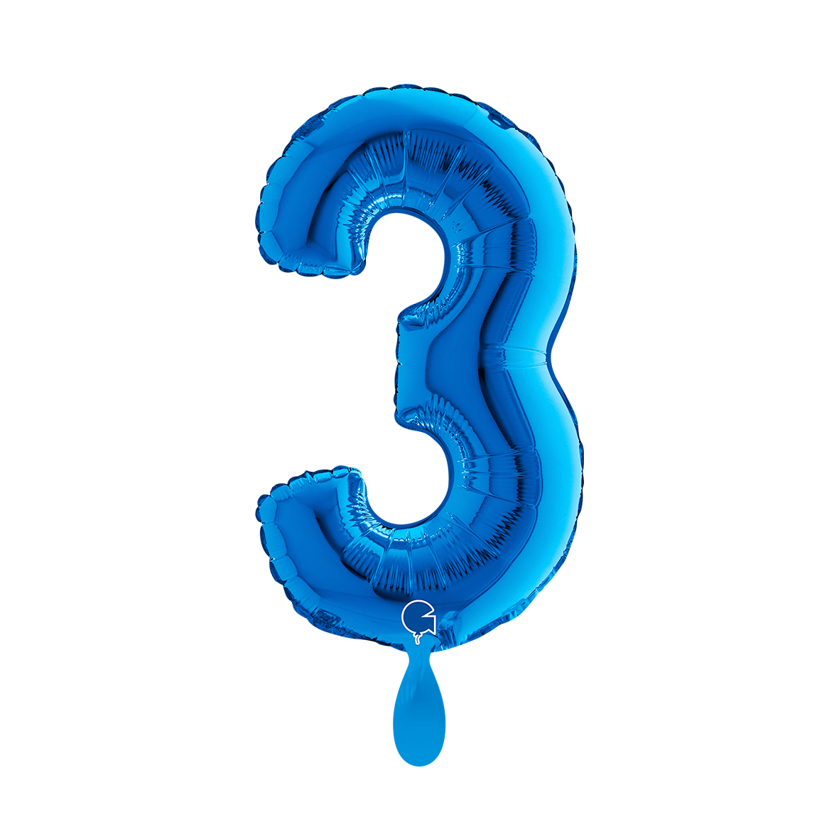 1 Balloon XS - Number 3 - Blue