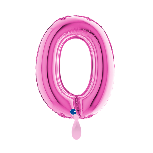 1 Balloon XS - Number 0 - Fuxia