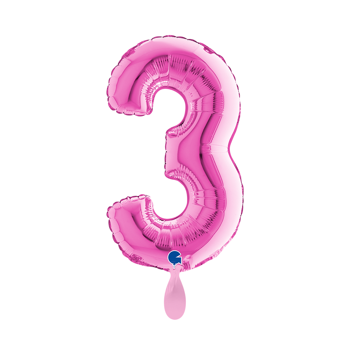 1 Balloon XS - Number 3 - Fuxia