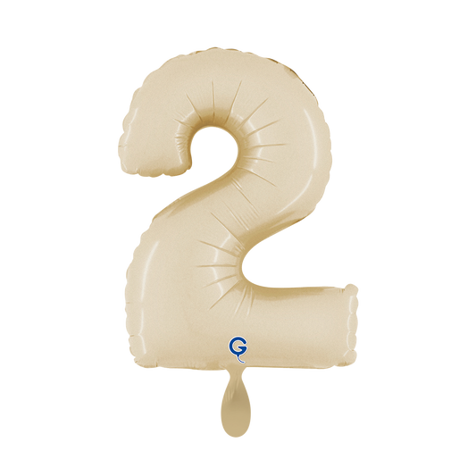 1 Balloon XS - Number 2 - Satin Cream