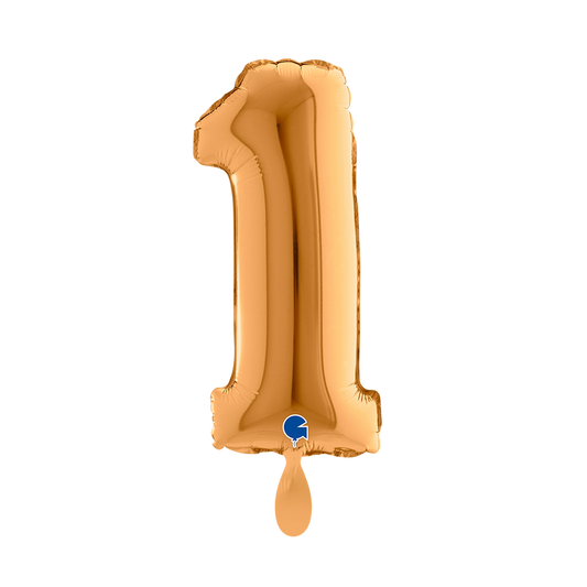 1 Balloon XS - Number 1 - Gold