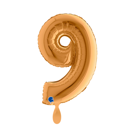 1 Balloon XS - Number 9 - Gold