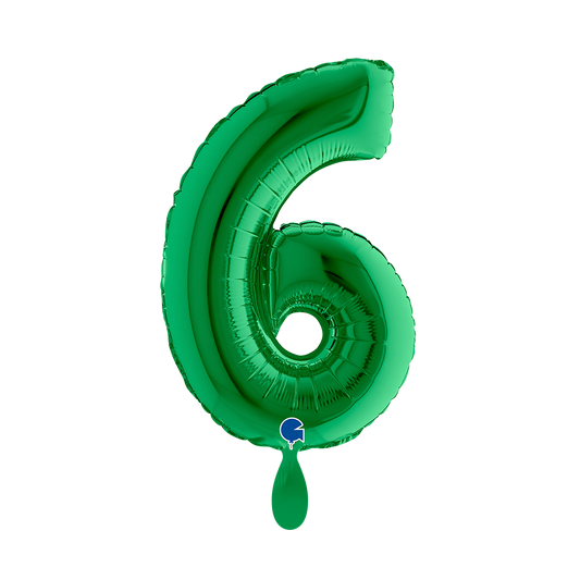 1 Balloon XS - Number 6 - Green
