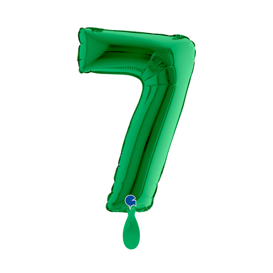 1 Balloon XS - Number 7 - Green