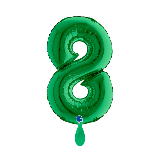 1 Balloon XS - Number 8 - Green