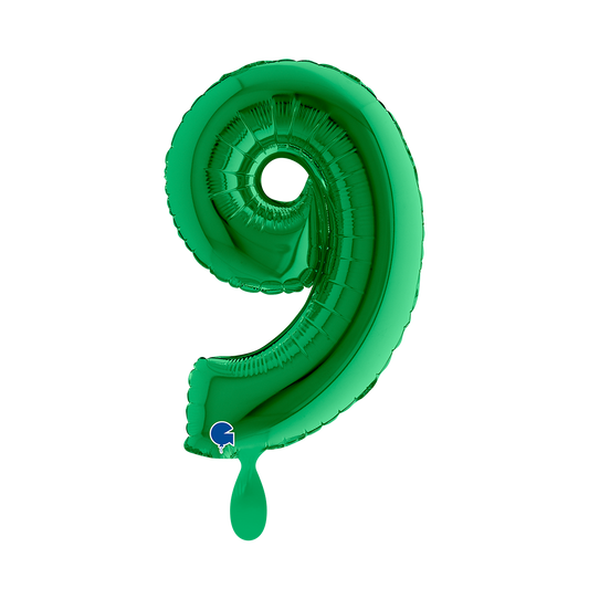 1 Balloon XS - Number 9 - Green