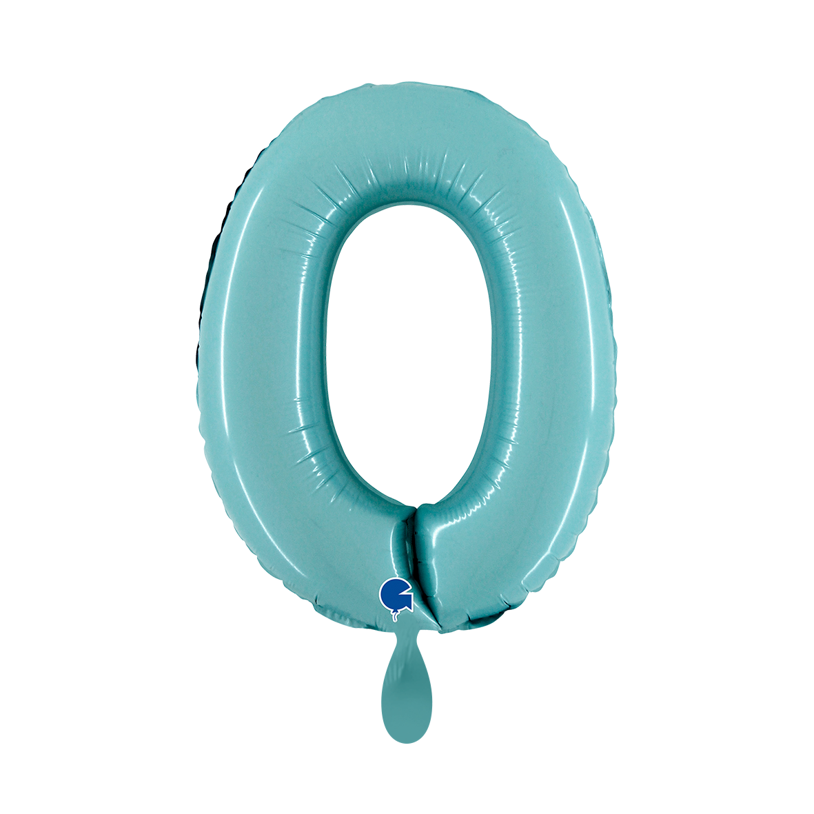 1 Balloon XS - Number 0 - Pastel Blue