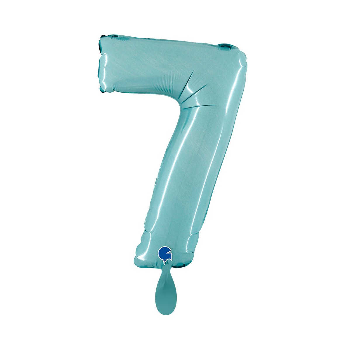 1 Balloon XS - Number 7 - Pastel Blue