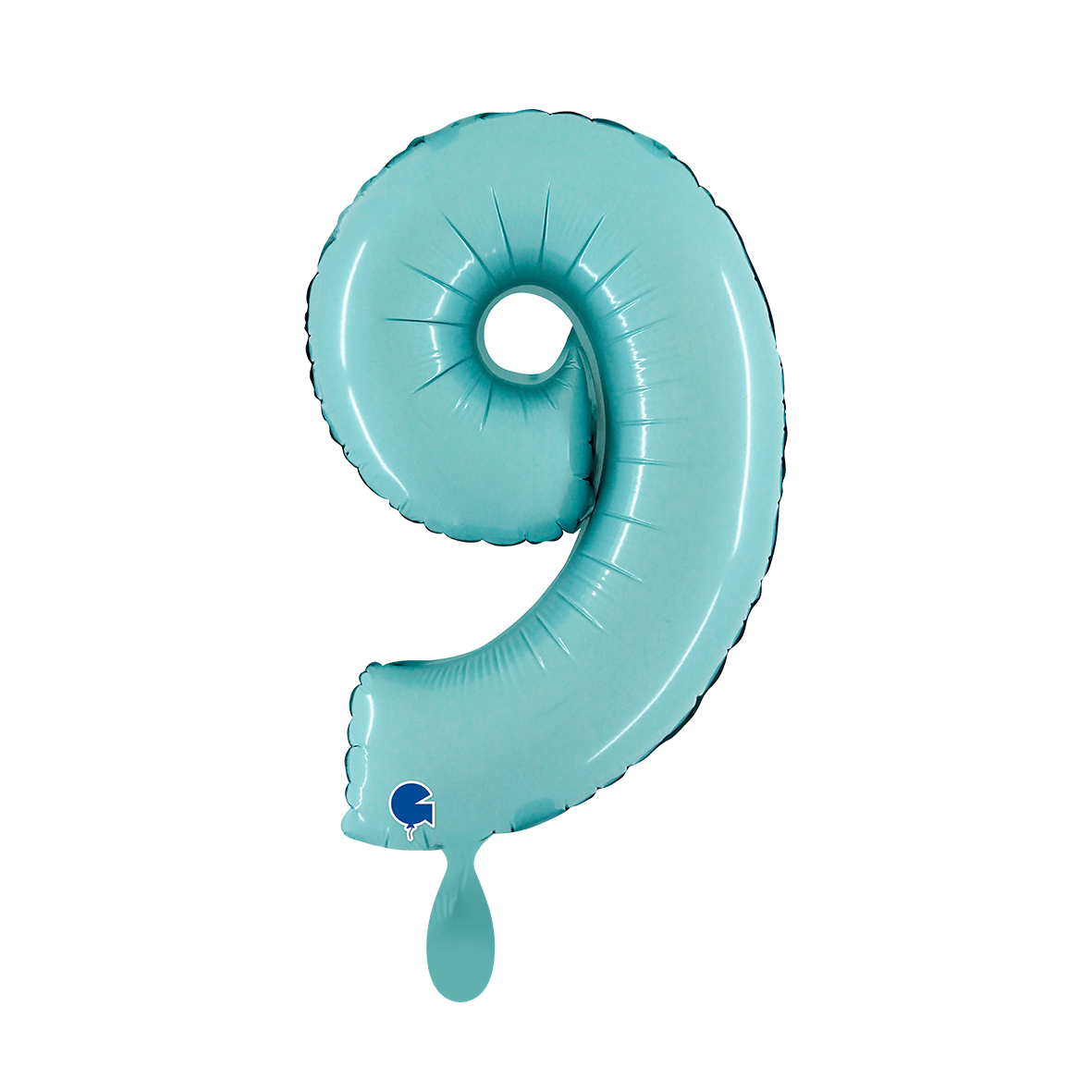 1 Balloon XS - Number 9 - Pastel Blue