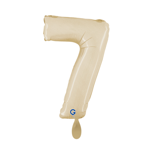 1 Balloon XS - Number 7 - Satin Cream
