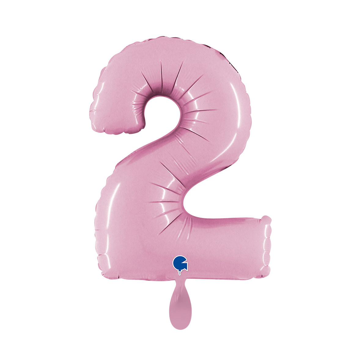 1 Balloon XS - Number 2 - Pastel Pink