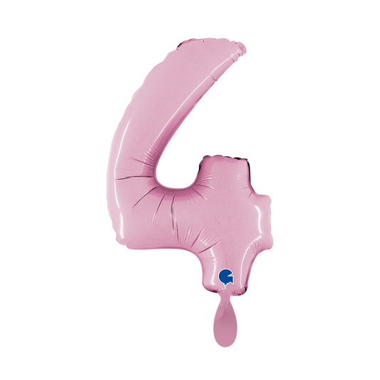 1 Balloon XS - Number 4 - Pastel Pink