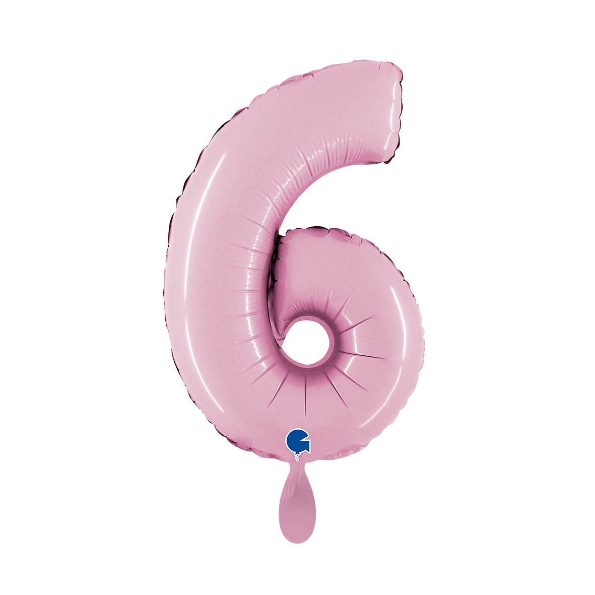 1 Balloon XS - Number 6 - Pastel Pink