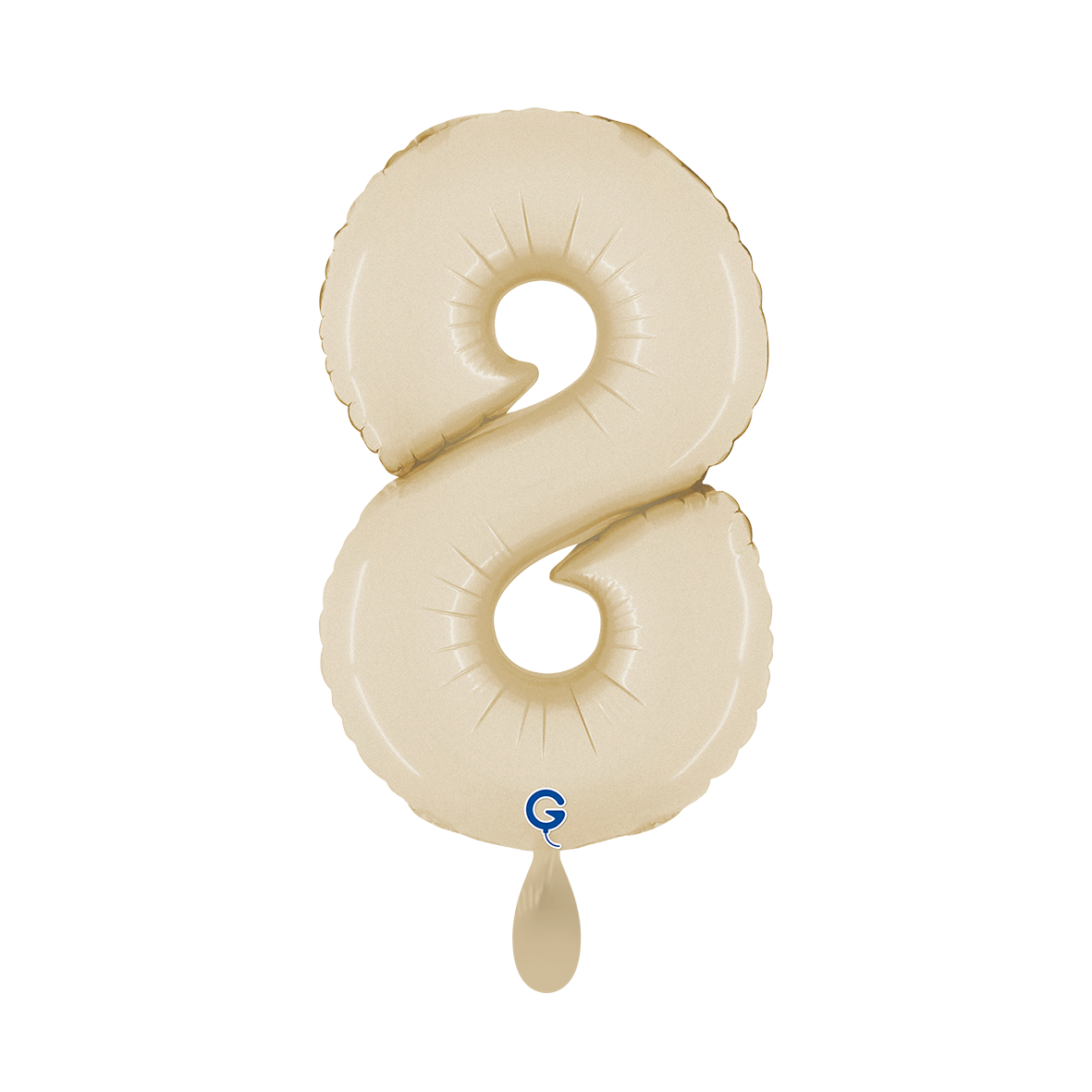1 Balloon XS - Number 8 - Satin Cream