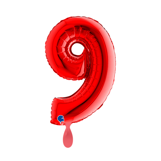 1 Balloon XS - Number 9 - Red